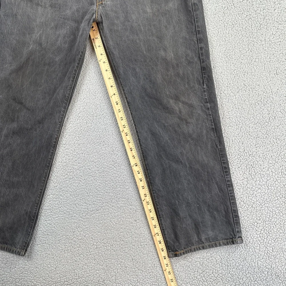 Levi's 569 Loose Fit Straight Leg Jeans Men 42x32 Grey Flap Pocket Work Preppy